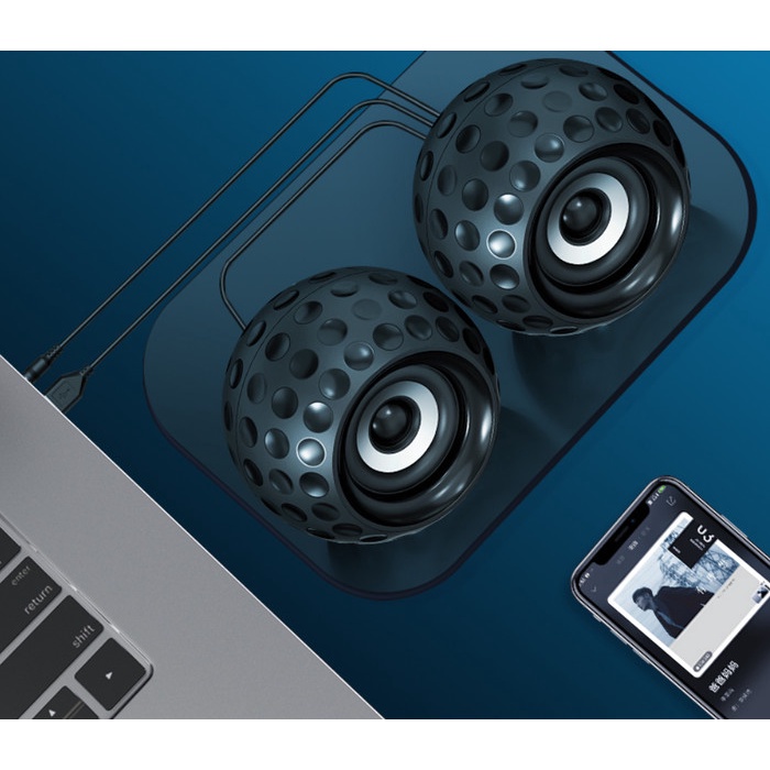 Speaker Stereo Multimedia 2.0 PC USB Baltec Sensing POP Reggae 5W - Reggae Biru