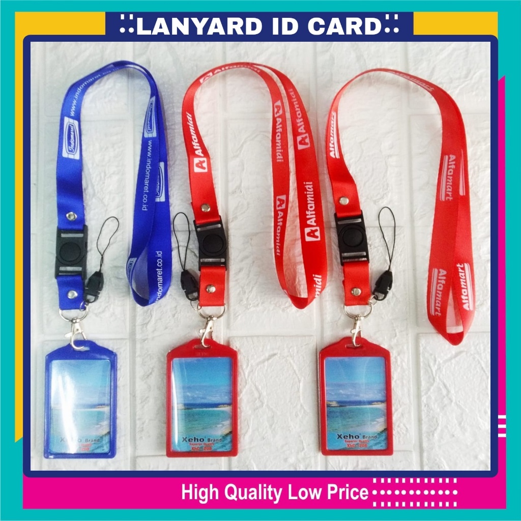

INDOMARET - ALFAMART - ALFAMIDI Lanyard Tali Gantungan ID Card Sablon Free Strap Gantungan HP/Flashdisk