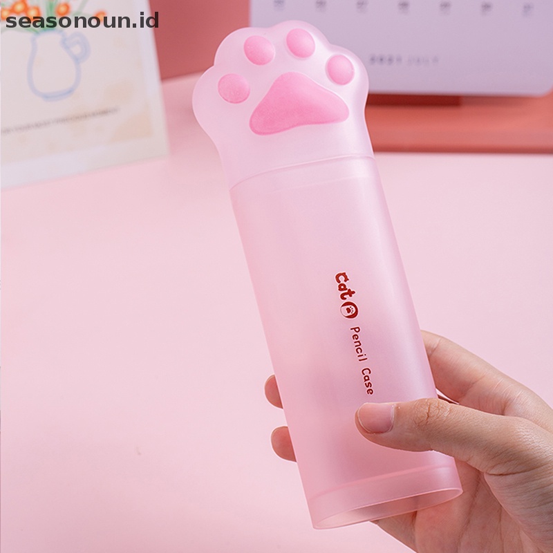 Seasonoun New Arrival Kawaii Cat Claw Kotak Pensil Pen Holder Pulpen Case Hadiah School Statione.
