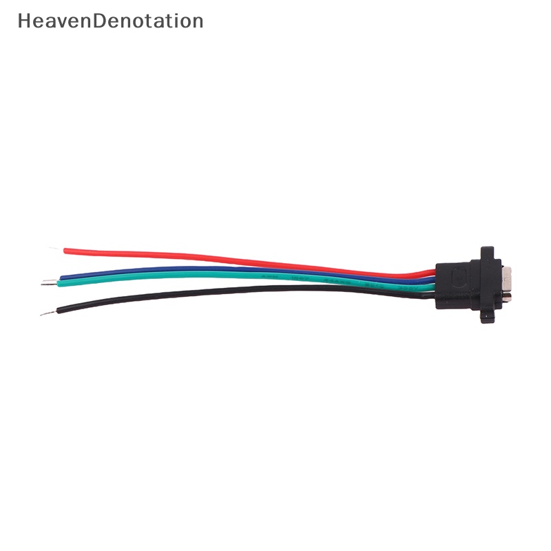 [HeavenDenotation] Konektor USB 3.1 Tipe-C 4Pin Kawat Las Female Soket Cewe Tahan Air Ring Karet Arus Tinggi Port Pengisian Cepat HDV