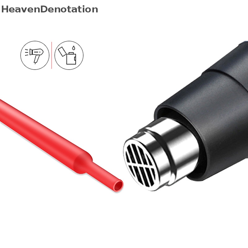 [HeavenDenotation] 530pcs 2: 1polyolefin Heat Shrink Tubing Tube Sleeving Wrap Kabel Kawat Set Alat HDV