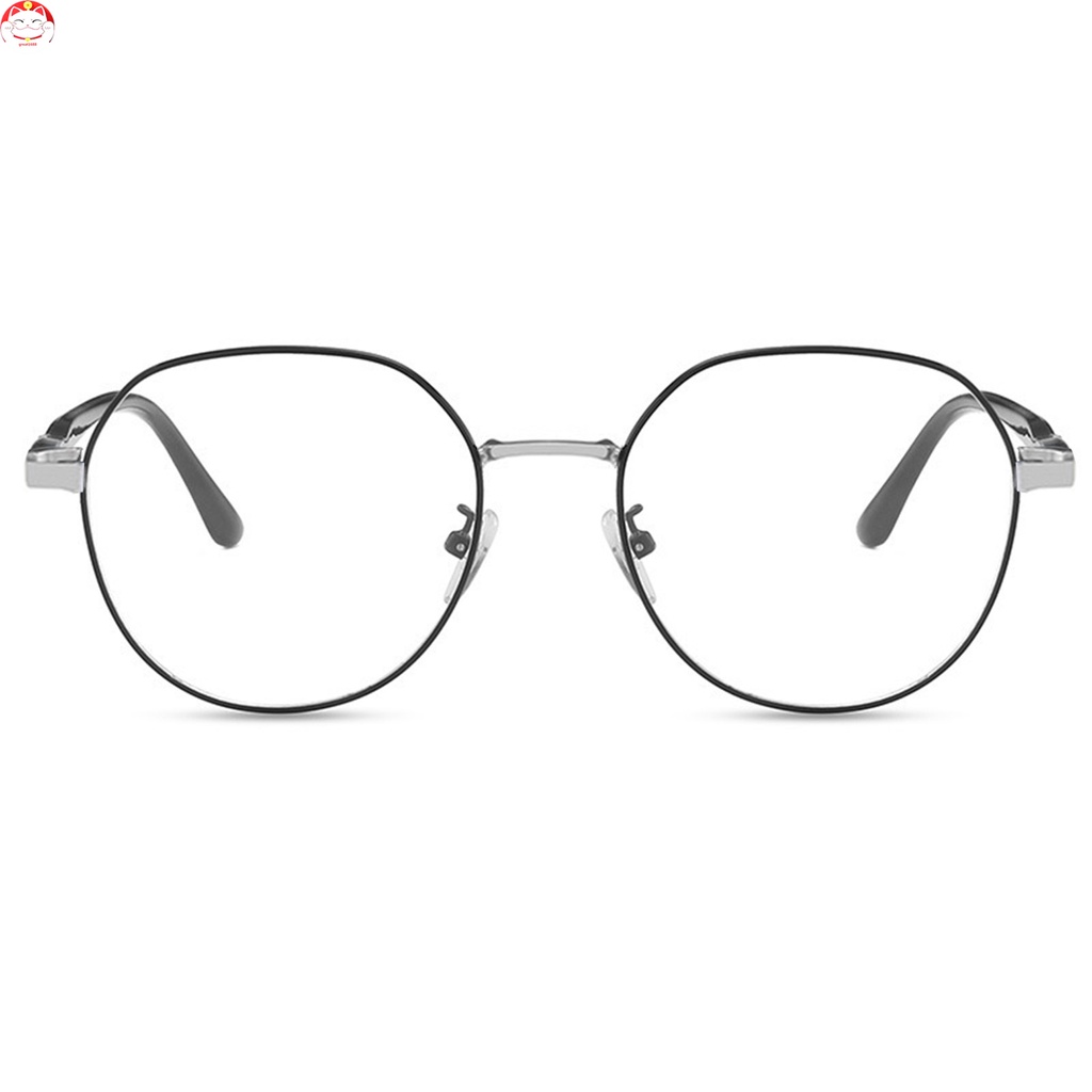 Metal Round Frame Unisex Eyeglasses Anti Eyestrain Kacamata Komputer Frame Besar