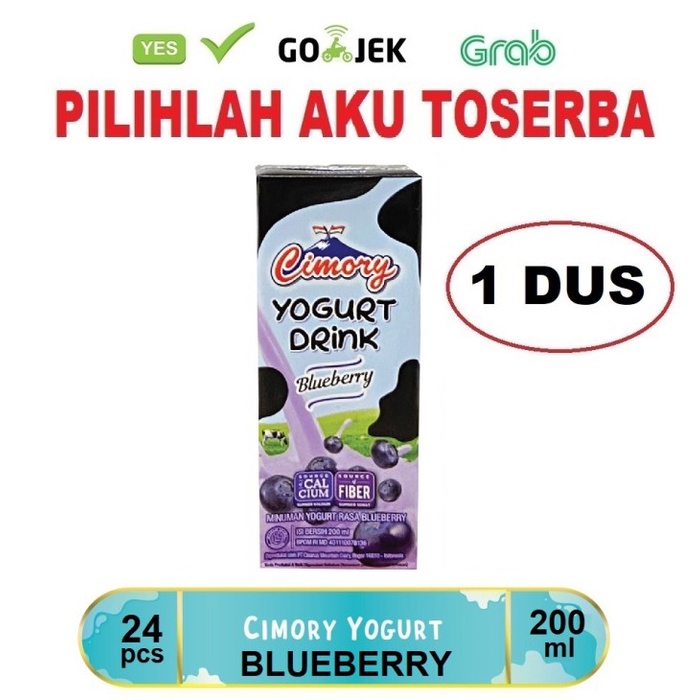 CIMORY YOGURT Drink BLUEBERRY 200 ml - ( HARGA 1 DUS ISI 24 pcs )