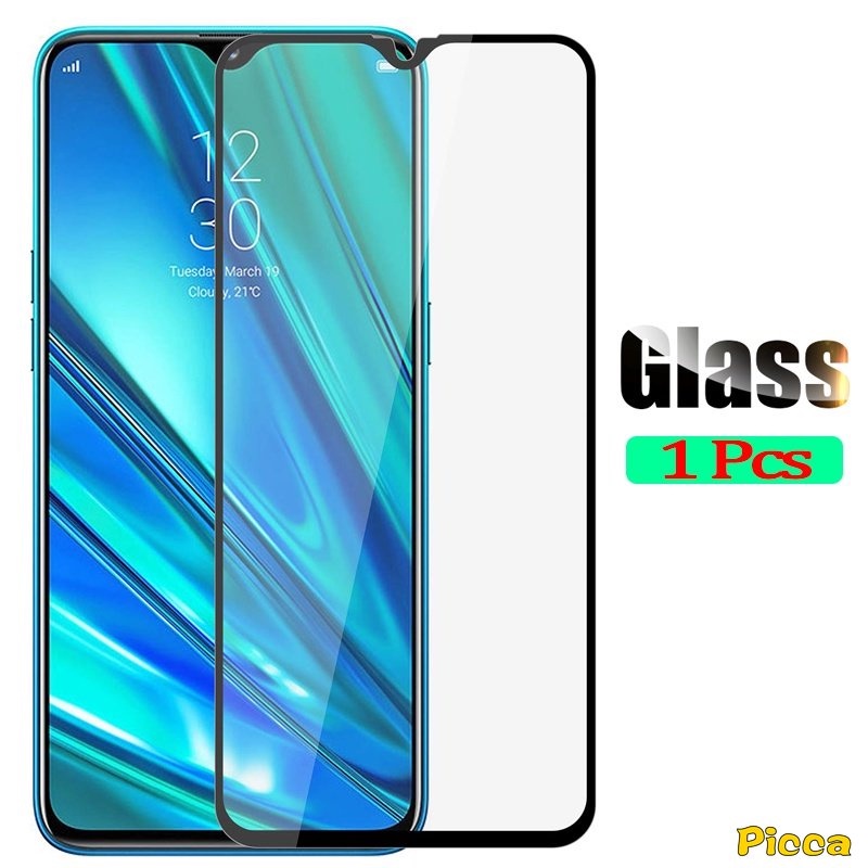 1-3pcs 9D Full Cover Tempered Glass Untuk Realme C55 C35 C33 C21Y C25Y C30 5 8i C31 8 10 9 5s 5i 6i C3 9i 9pro 8pro GT Narzo 50 50A Perlindungan Layar