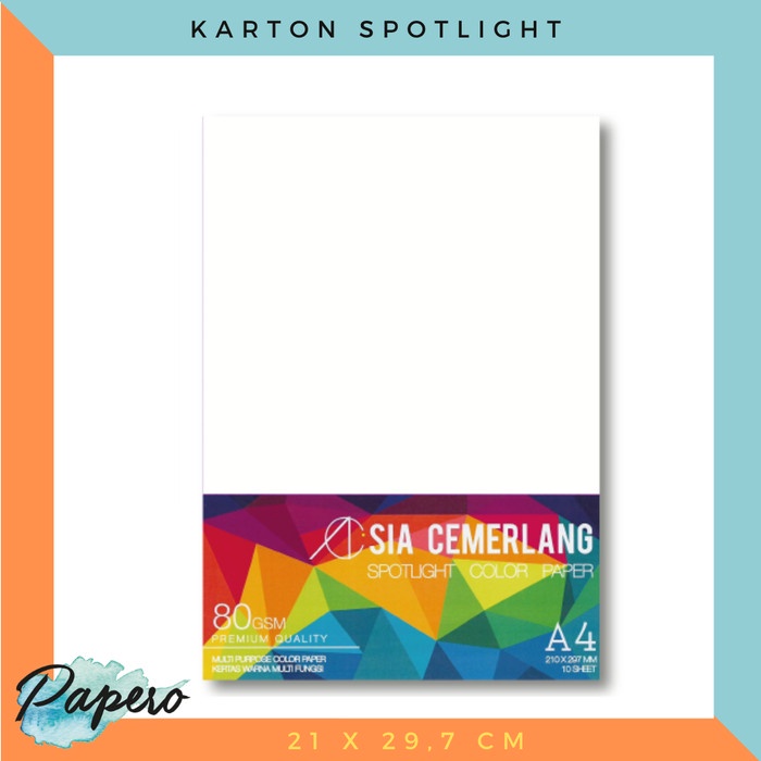 

[READY] Kertas Karton Warna Spotlight Multifungsi - Putih