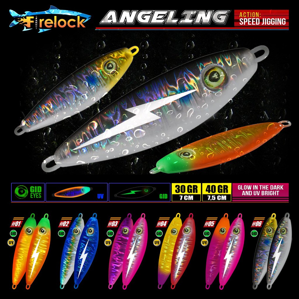 UMPAN PANCING metal jig FIRELOCK ANGELING 40 / 30 GRAM Paling Disukai Ikan