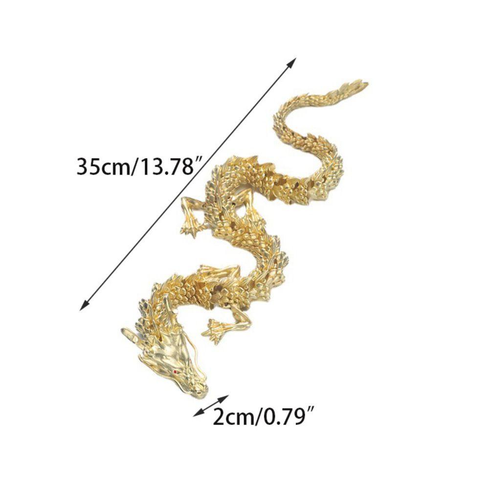 [Elegan] Patung Naga Koleksi Kerajinan Kepribadian Kreatif Zodiak Naga Bergerak Aktif Arthrosaurus Desktop Ornamen