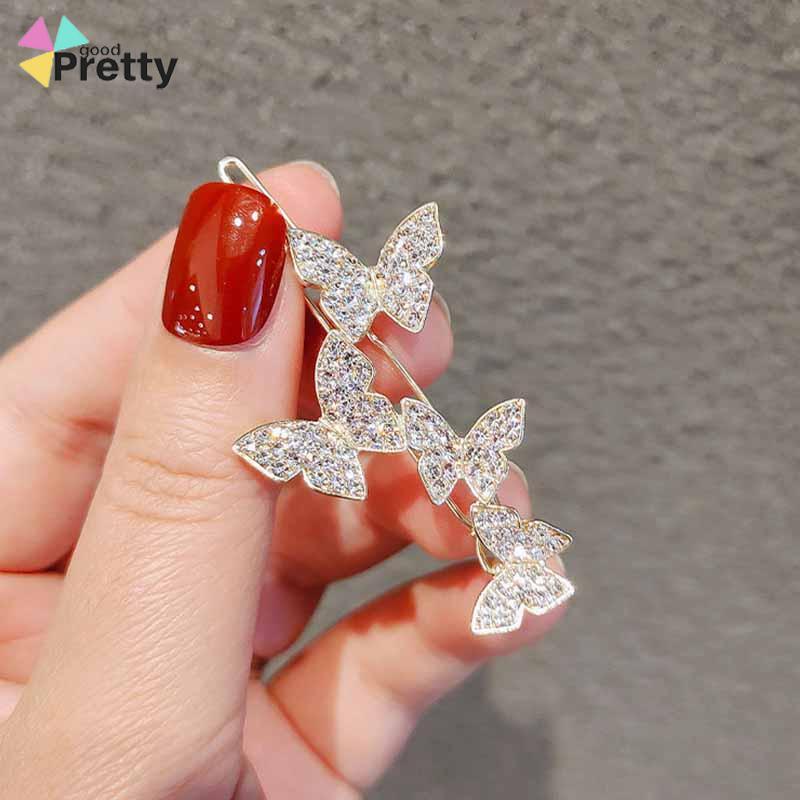 Jepit Rambut Butterfly Hairpin Elegance Shining Untuk Korea Fashion - PD