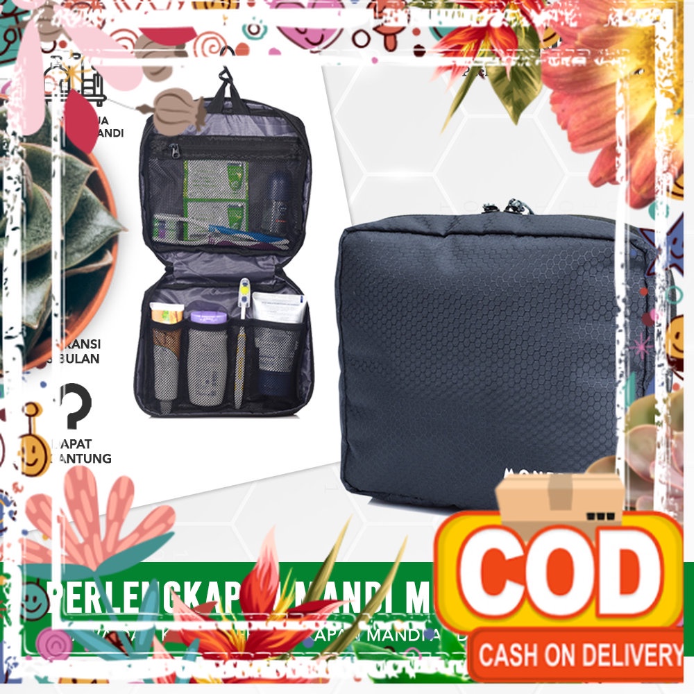 MONTRAV - Tempat Sabun travel - Tas Alat Mandi Traveling - Nara/Tebal Tebel Anti air