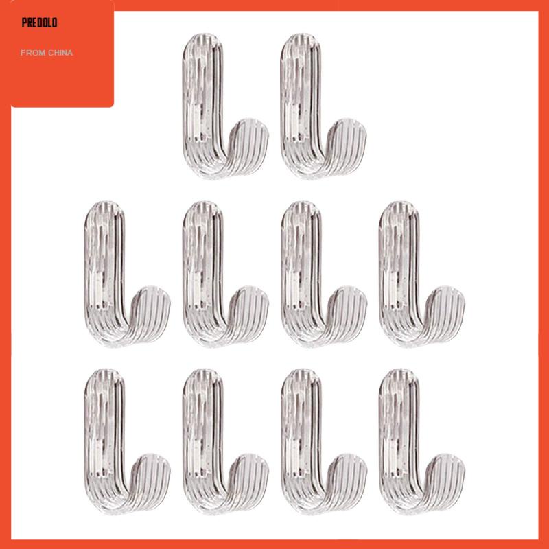 [Predolo] 10x Kait Perekat 2.5kg Max Acrylic Towel Hooks Untuk Topi Tas Kamar Tidur