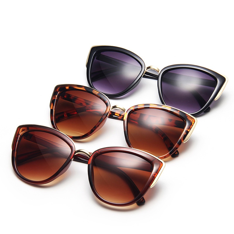 (YUZHU) Kacamata Hitam Model Cat Eye Klasik Vintage Untuk Wanita