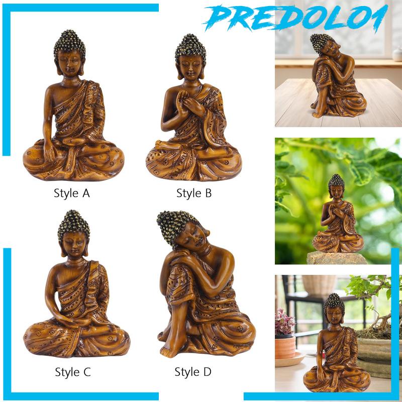 [Predolo1] Thailand Patung Buddha Resin Patung Buddha Kerajinan Antik Koleksi Patung Buddha Ornamen Untuk Meja Outdoor Indoor Dekorasi Ruang Tamu