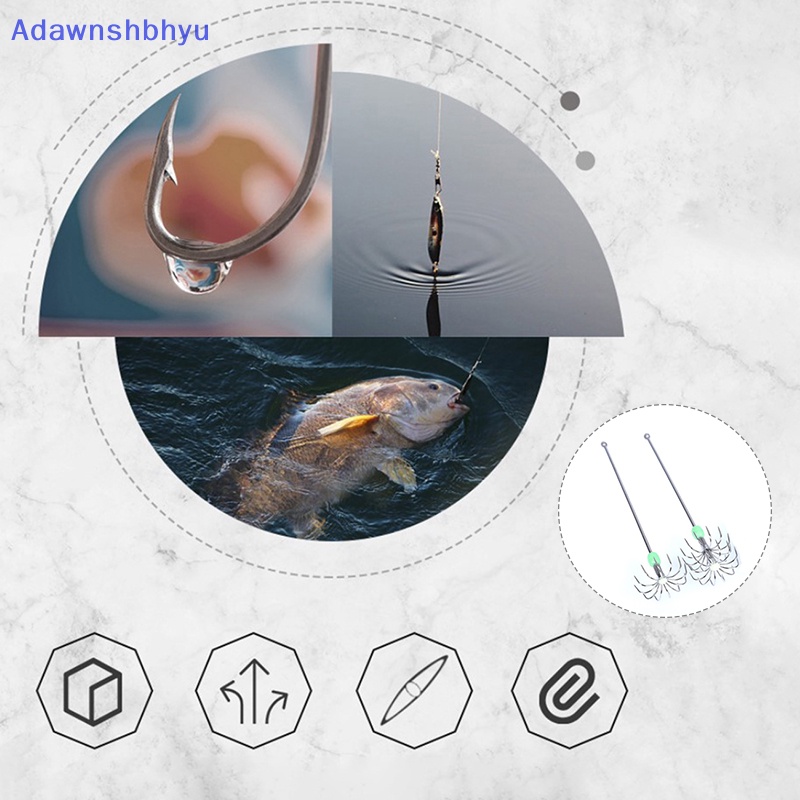 Adhyu Kait Payung Lapisan Ganda Stainless Steel Cumi Gurita Pancing Jig Hooks ID