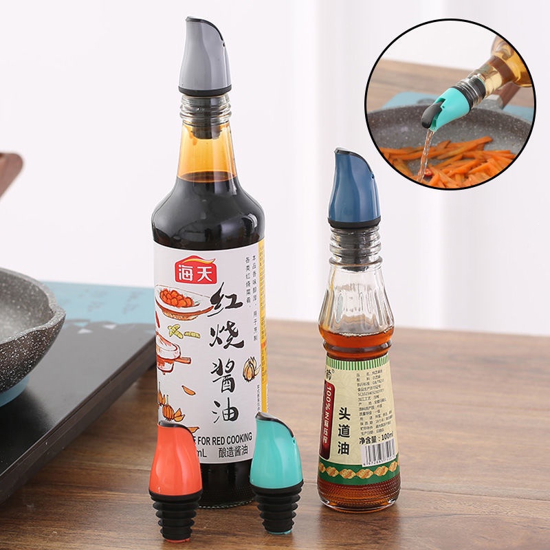 Stopper Botol Minyak Buka Tutup Otomatis/Spice Wine Bottle Tutup Pourer Anti Bocor Aksesoris Dapur