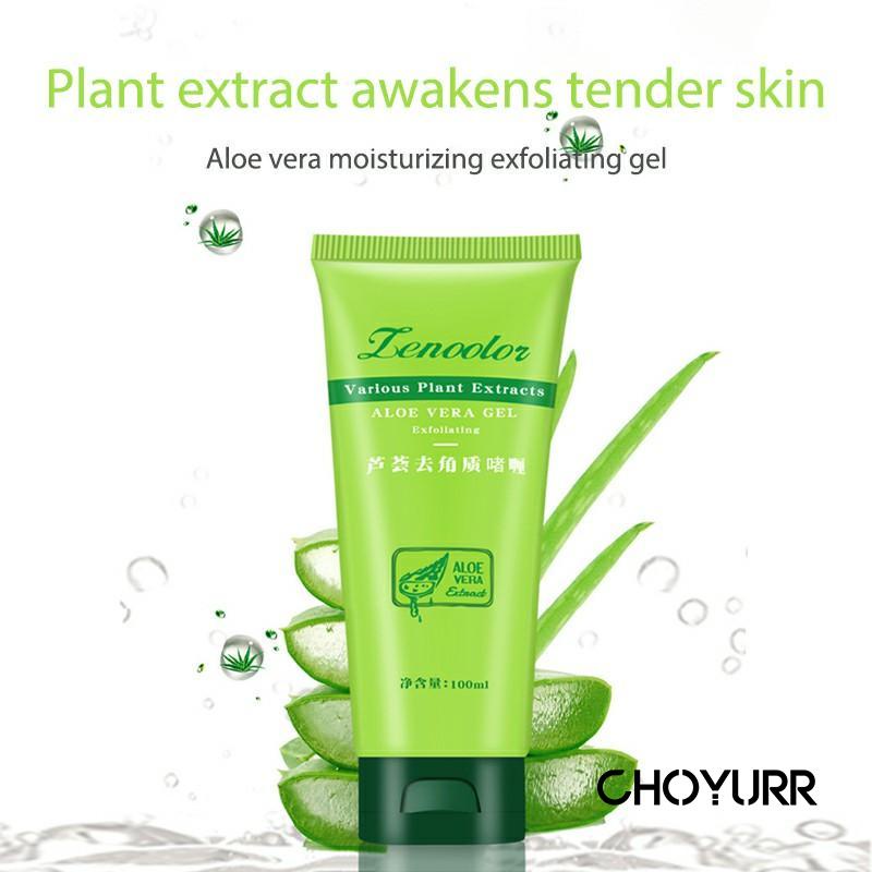 【COD】Lencolor Aloe Vera Centella Eksfoliasi Kulit Wajah Exfoliating Asiatica Peeling Gel -CH