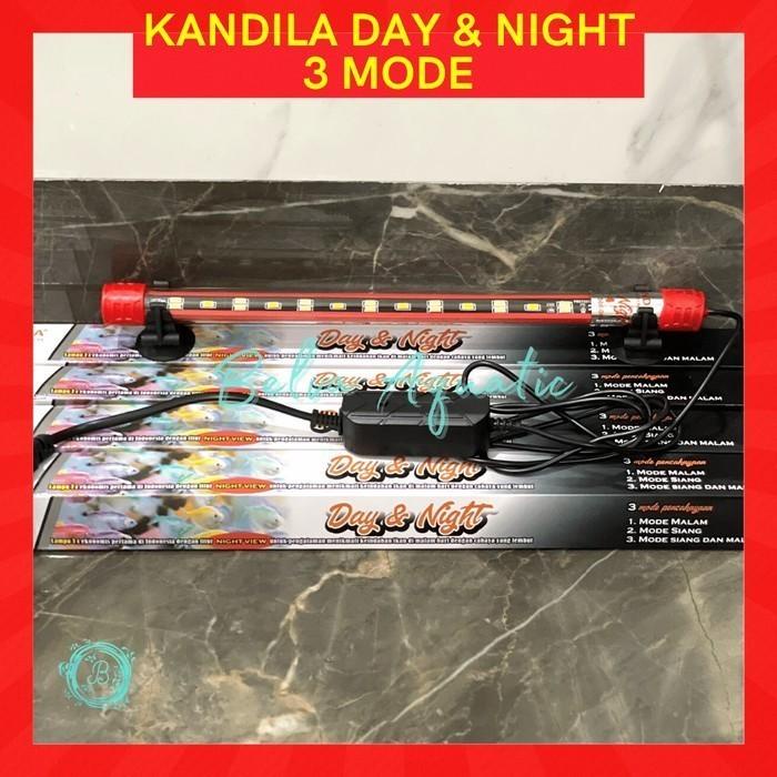 (GRATIS PACKING PIPA) LED Celup T4 Kandila Day Night 3 Mode N100 Lampu Aquarium 3 Mode 100 cm