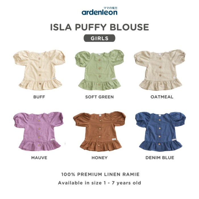 ARDENLEON - Isla Puffy Blouse | Kaos Anak Perempuan