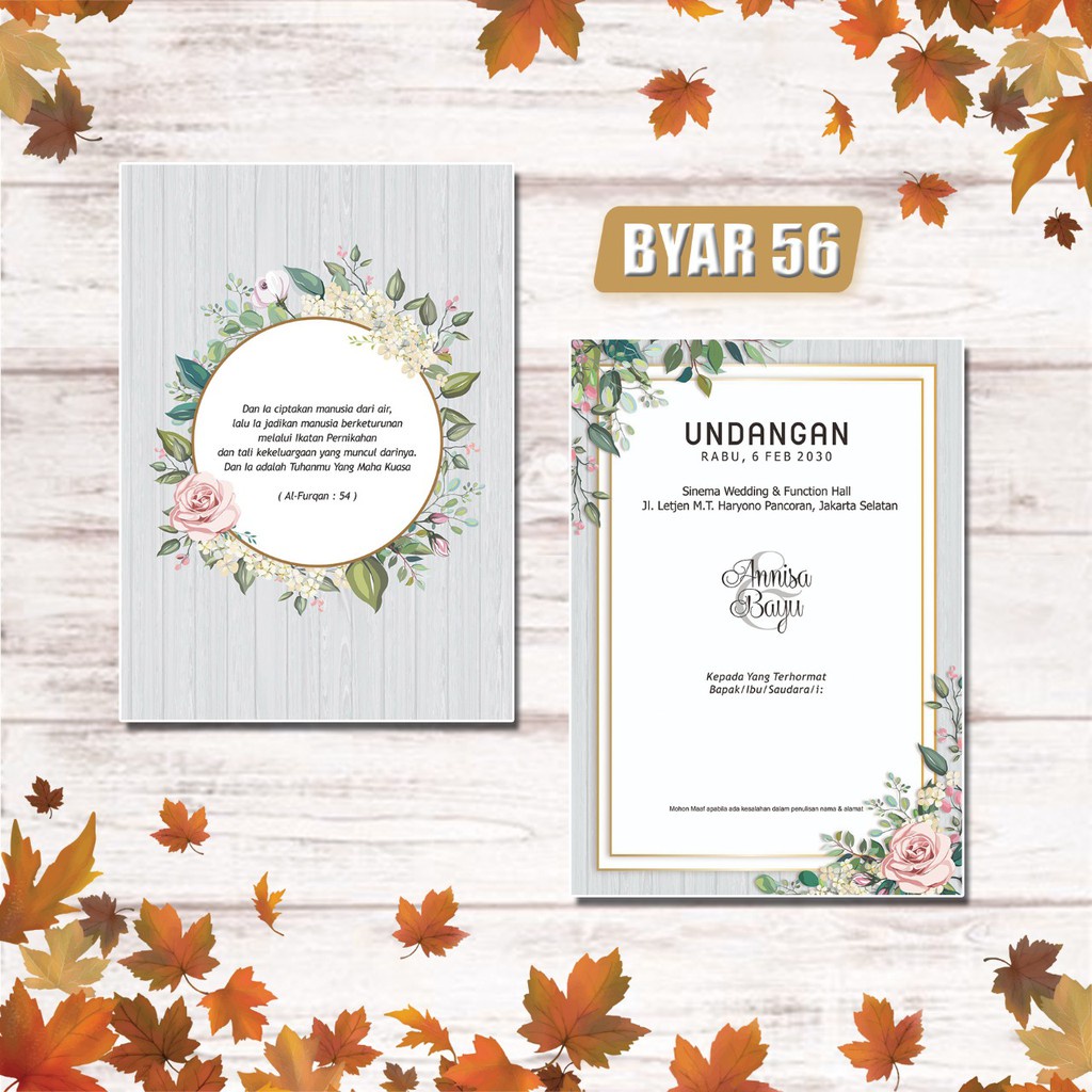 BYAR 56 Blanko Undangan