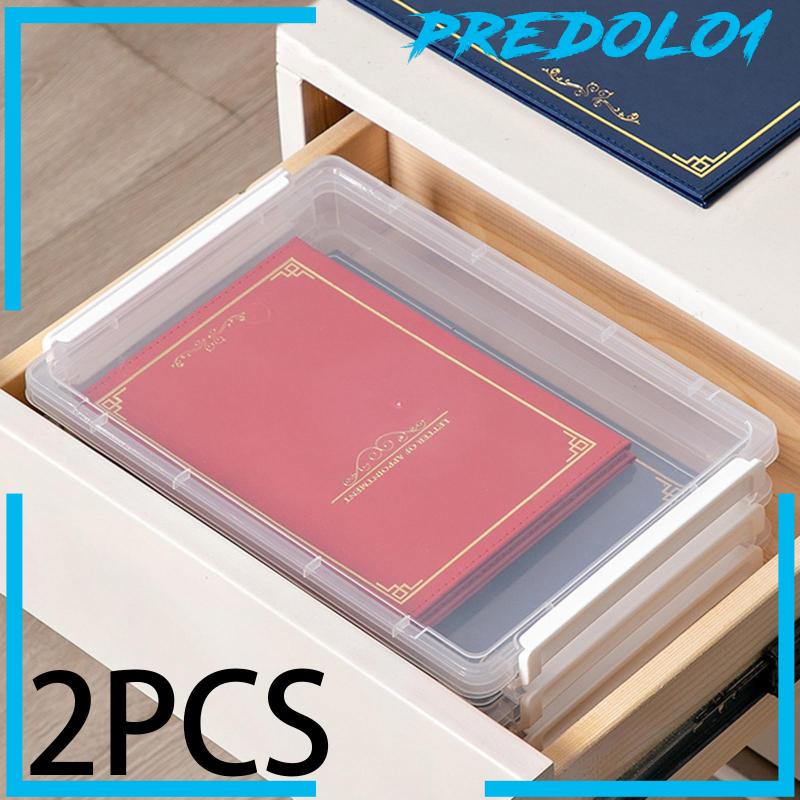 [Predolo1] Kotak Penyimpanan File Organizer Kertas Meja Portable Stackable Untuk Travel Personal