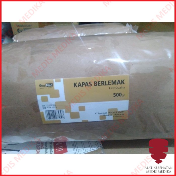 Kapas Berlemak 500 Gram Onemed Pembalut Gulung Katun Laboratorium Roll 500Gr 500Gram Gr