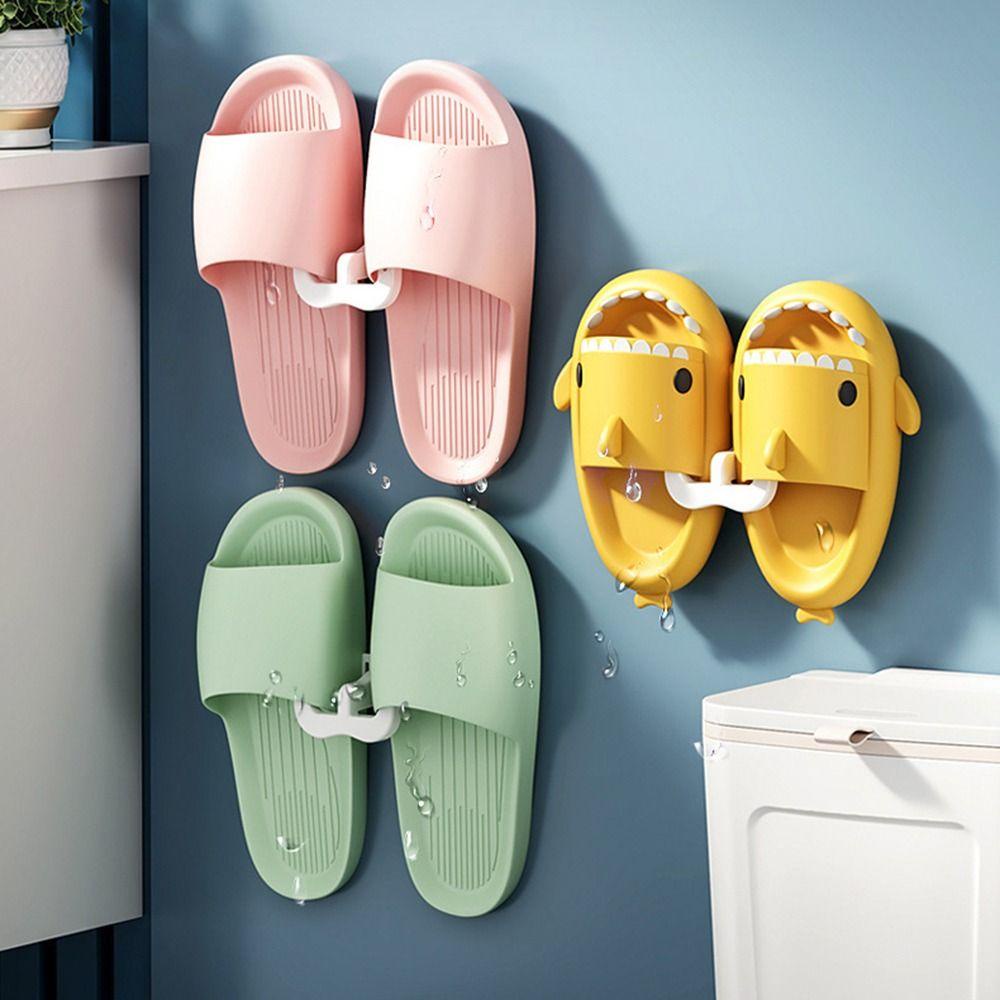 [Elegan] Tempat Sepatu Bathroon Rumah Lipat Dinding Penyimpanan Organizer Sandal Kait