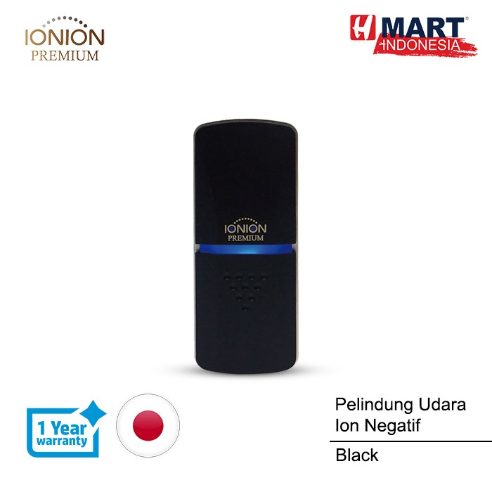 Pelindung Udara Ion Negatif Air Purifier IONION Premium Made in Japan - Black