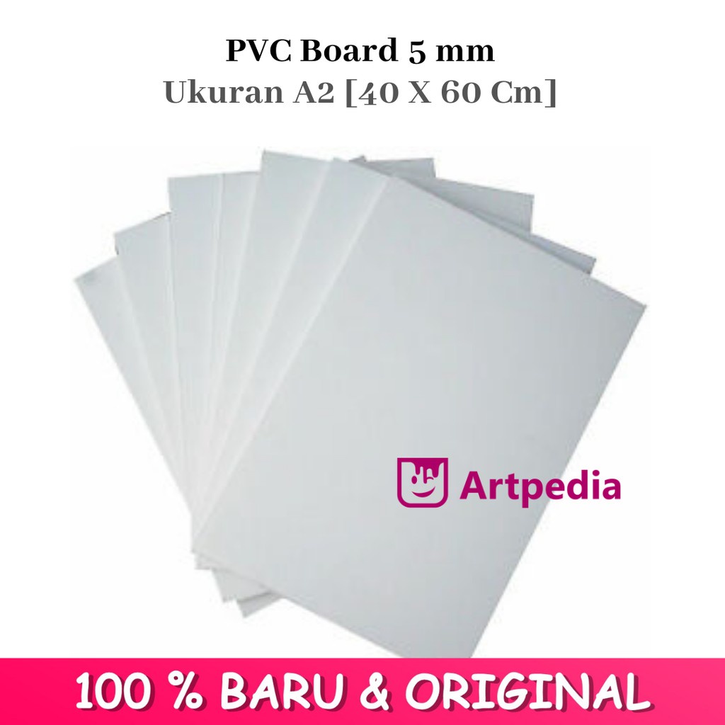 PVC BOARD 5MM / PVC FOAM BOARD 40X60CM 5MM / PVC LEMBARAN / PAPAN PVC 5CM UKURAN A2