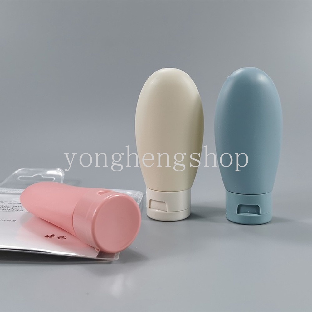 Nordic 60ml Botol Flip Botol Isi Ulang Travel Portable Shampoo Shower Gel Botol Squeeze Tabung Sub-Botol Tabir Surya Dispenser Pembersih Wajah Wadah Lotion