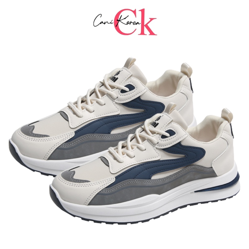 CaniKorea &quot;Free Box&quot; (Size 39-44) Sepatu Pria Sneakers Sport Fashion Kasual Import 8117