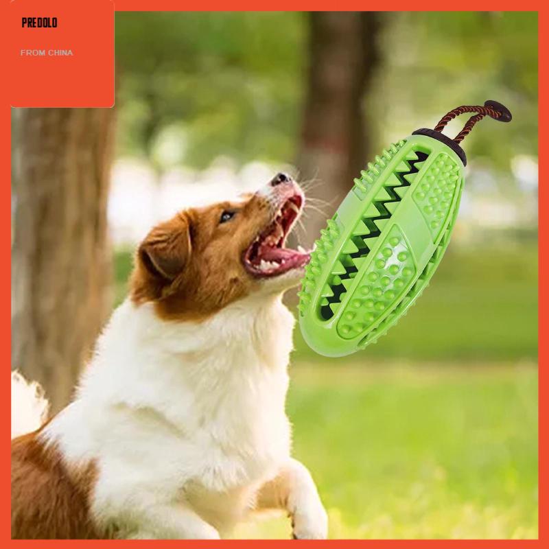 [Predolo] Pet Treat Ball Rubber Food Dispenser IQ Training Mainan Kunyah Anjing Tahan Gigit