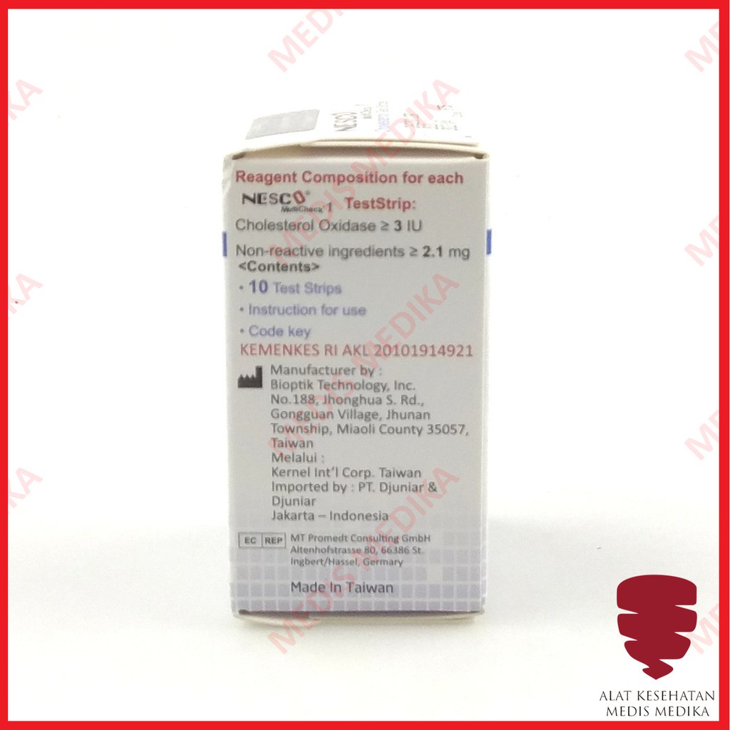 Nesco Cholestrol Test Strip Cek Kolesterol Lemak Refill Cholesterol Isi 10 Stick