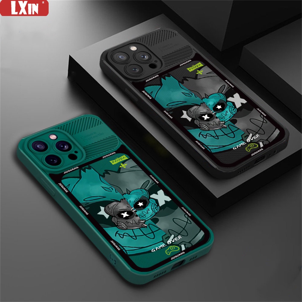 Soft Case OPPO A17 A57 2022 A15 A16 A16K A5S A76 A36 A54 A53 A12 A7 A3S A11k A52 A96 A74 A94 A37 F9 5F A1K A55 C1 C2 Keren Demon Bear Serat Karbon Silang Grain Phone Cover