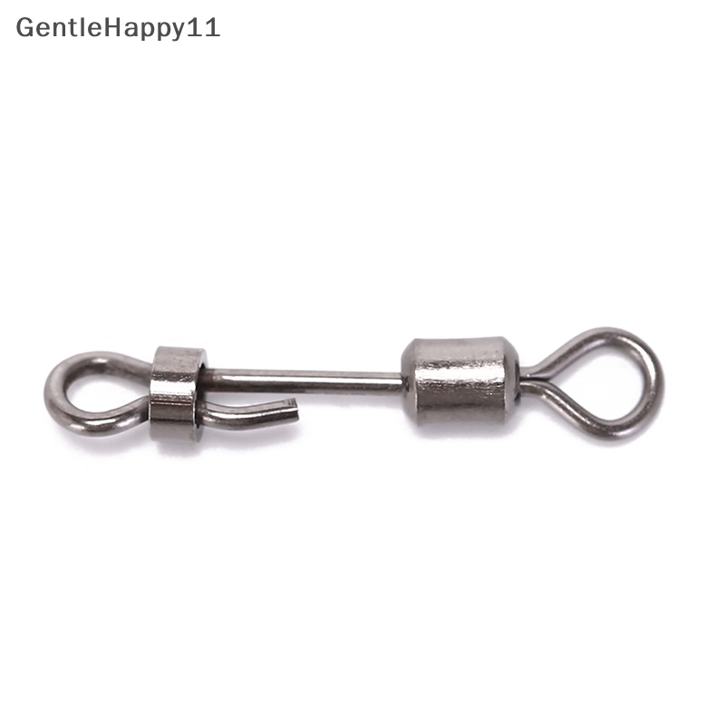 Gentlehappy 10pcs Steel Quick Lock Swivels Interlock Snap Fishing Lure Tackles Carp Fishing id