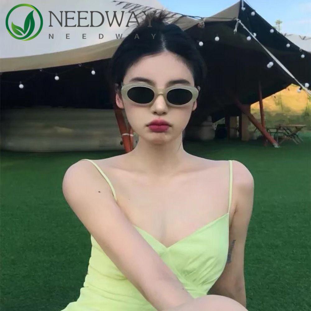 Needway   Wanita Kacamata Hitam Seaside Kacamata Elegan Keren Jennie Yang Sama Kacamata Bersepeda Hip Hop Kacamata Di Luar Kacamata Oval Frame Shades Sun Glasses