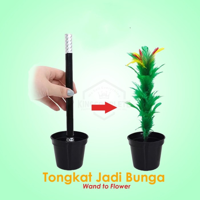 [LS] Alat sulap anak Tongkat jadi bunga / perlengkapan sulap tongkat bunga