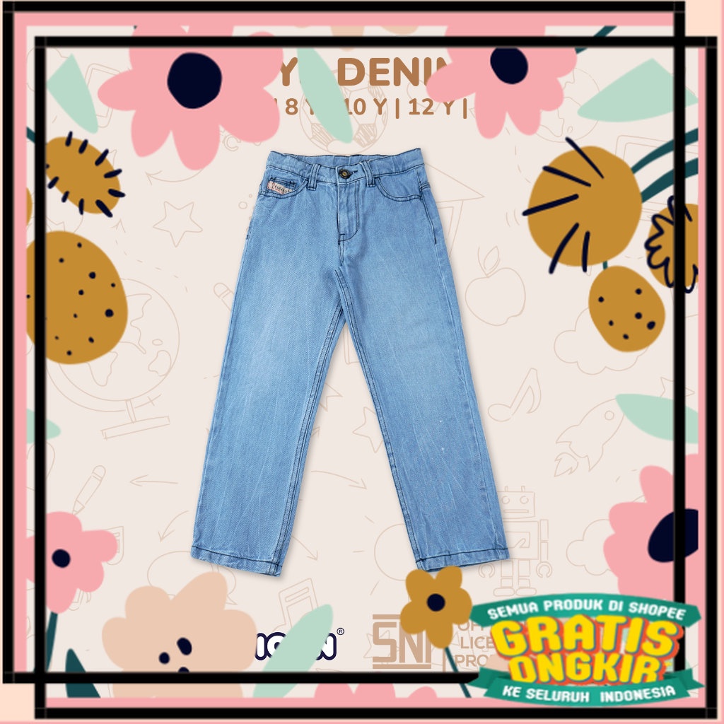 KIDS ICON - Celana Jeans Panjang (Denim) Anak Laki-laki COLOURS 4-14 Tahun Regular Fit - Core - CL60