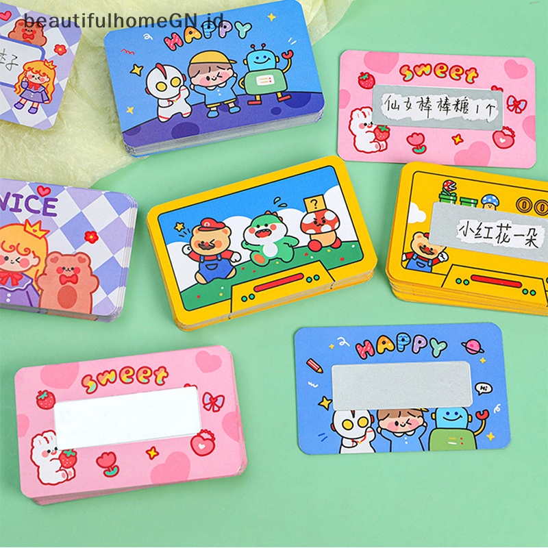 {Cantik} Kartu Gores Undian lucky scratch DIY Dilapisi statio Edukasi Anak~