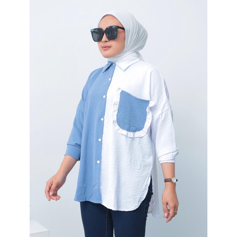 Kemeja Pocket Kringkle Amyta Oversize- 2301.02.067