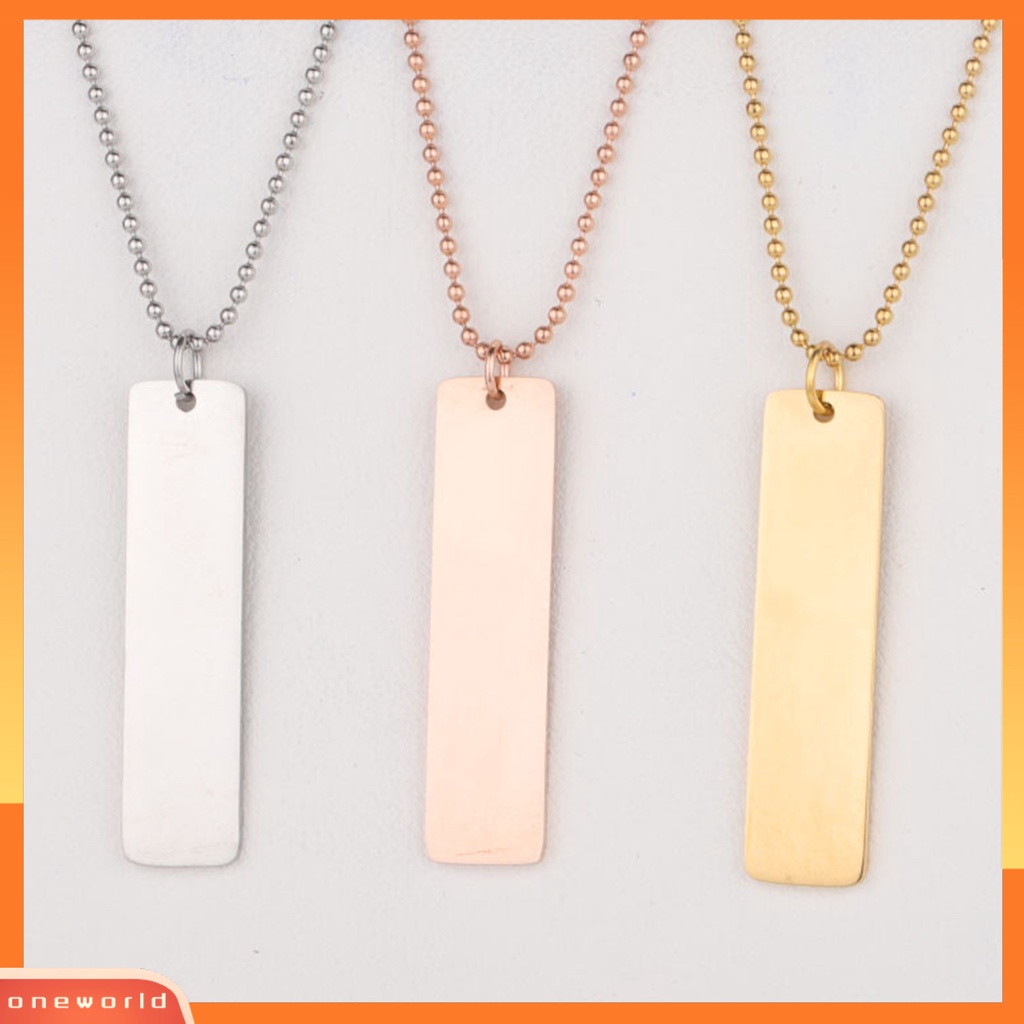 [ONE] Kalung Pendent Stainless Steel Tipis Geometris Manik Bulat Leher Rantai Fashion Perhiasan