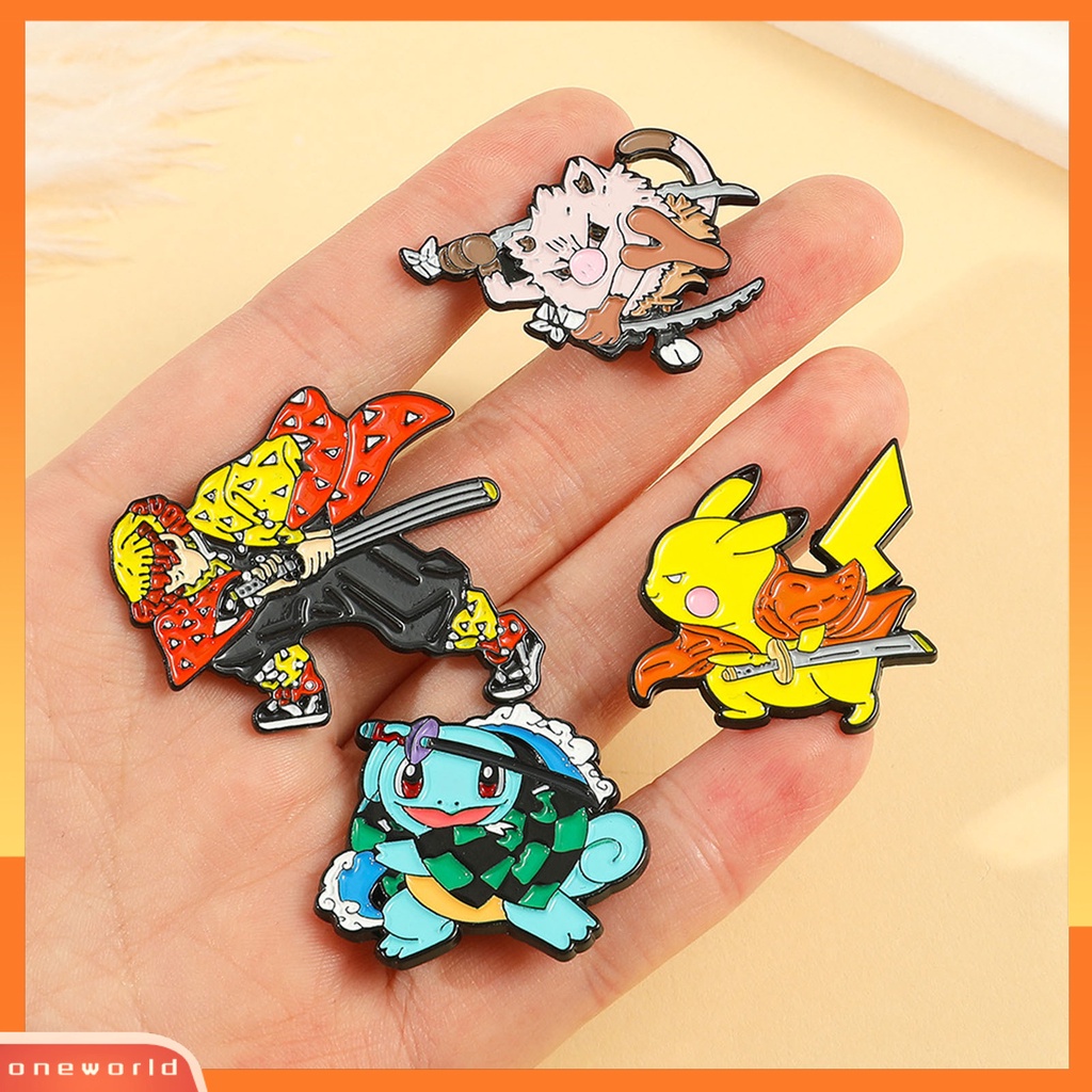 [ONE] Bros Pin Electroplating Hidup Kartun Geometris Berdandan Colorfast Tokoh Anime Bros Cosplay Pin Pakaian Dekorasi