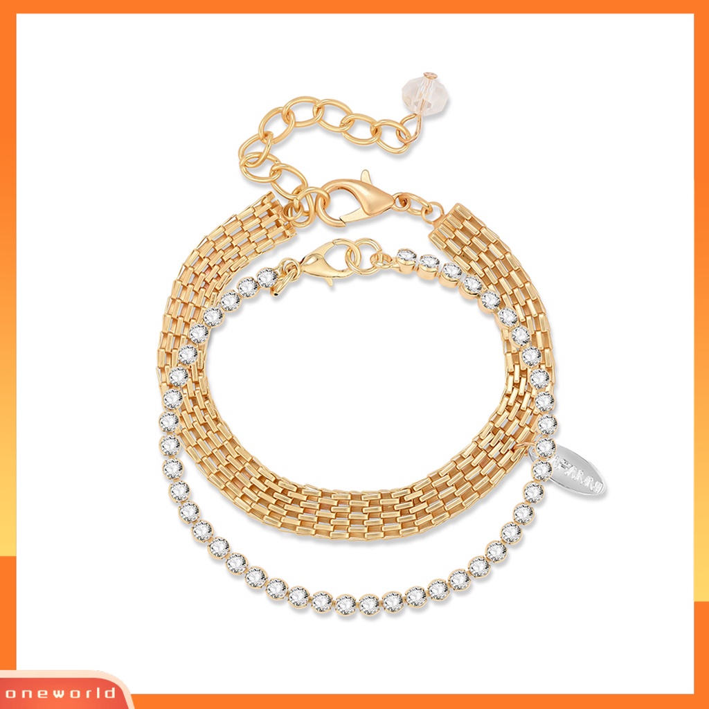 [ONE] Wanita Gelang Berlian Imitasi Desain Kepribadian Yang Dapat Disesuaikan Electroplating Menghias Wanita Transparan Gelang Perhiasan Aksesori