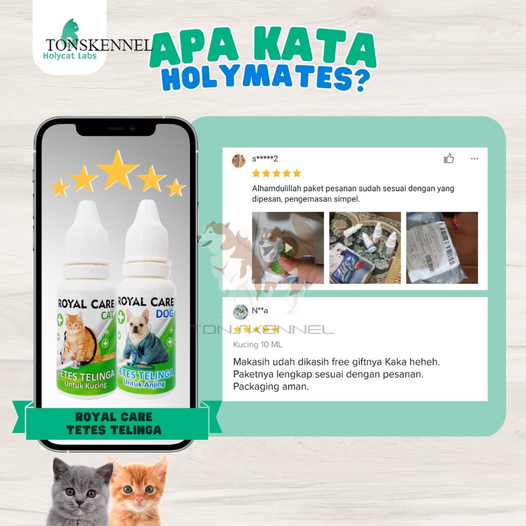 Obat Tetes Telinga untuk Kucing Royal Care Telinga Cat 10 ML