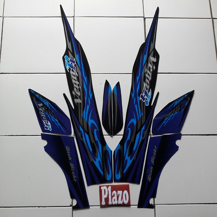 Stiker Motor Vega R 2008 Biru