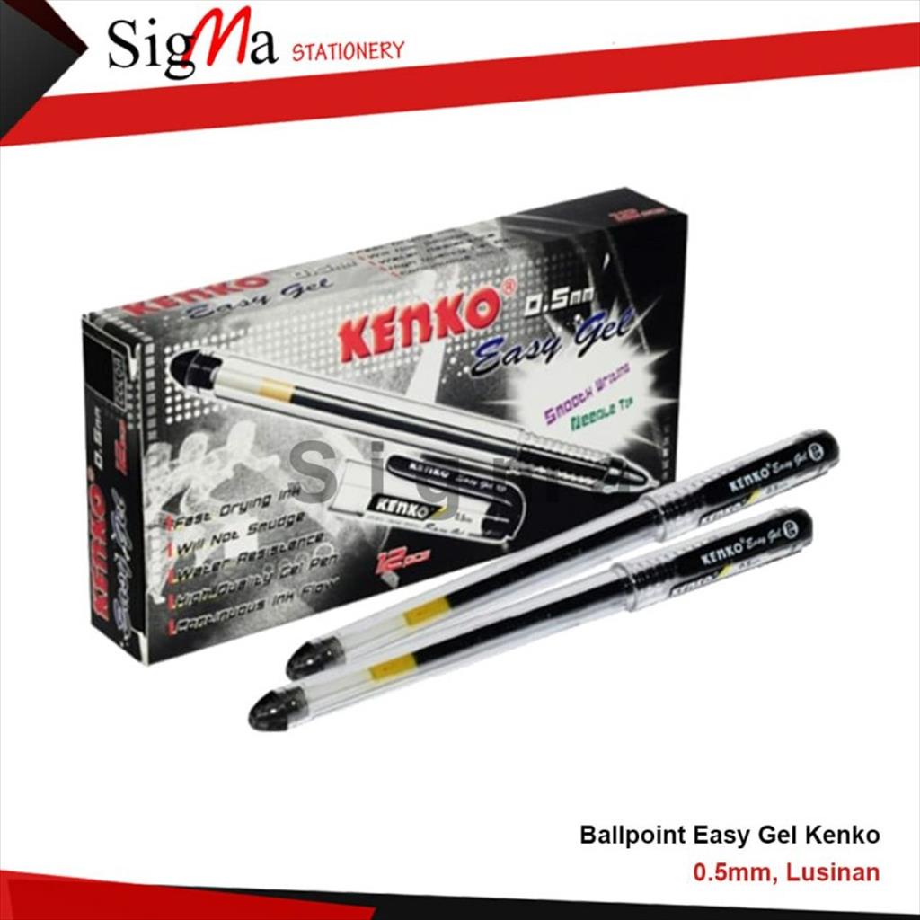 

Pulpen Gel KENKO Easy Gel 0.5 mm (Lusin)