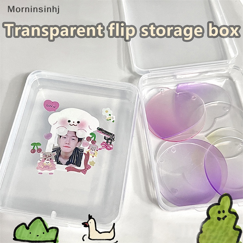 Mornin Kotak Penyimpanan Transparan Tempat Kartu Film Storage Box Stiker Stationery Storage Box Square Bening Tempat Penyimpanan Perhiasan id