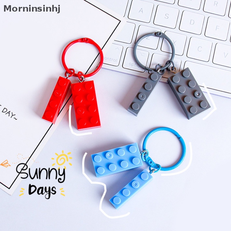 Mornin Blok Bangunan Gantungan Kunci Building Block Hadiah Natal Aksesoris Gantungan Kunci Cincin Gantung Batu Bata Keyring id