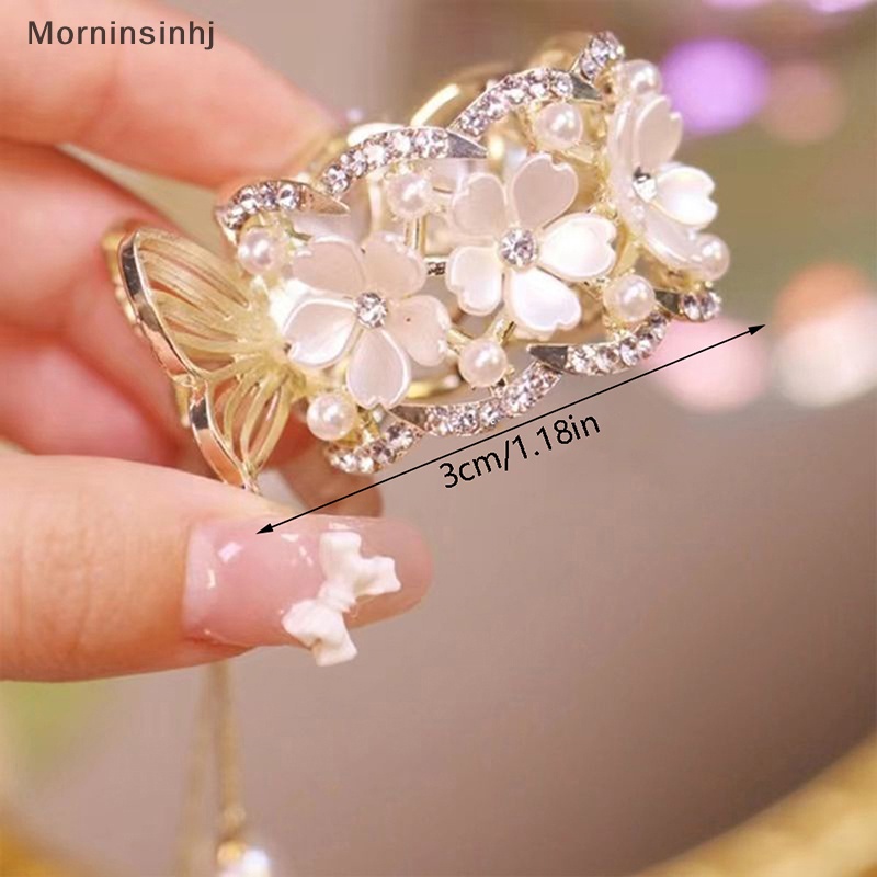 Mornin 1PCS Pearl Tassel Hair Claw Untuk Wanita Jepit Rambut Lucu Hiasan Kepala Korea id