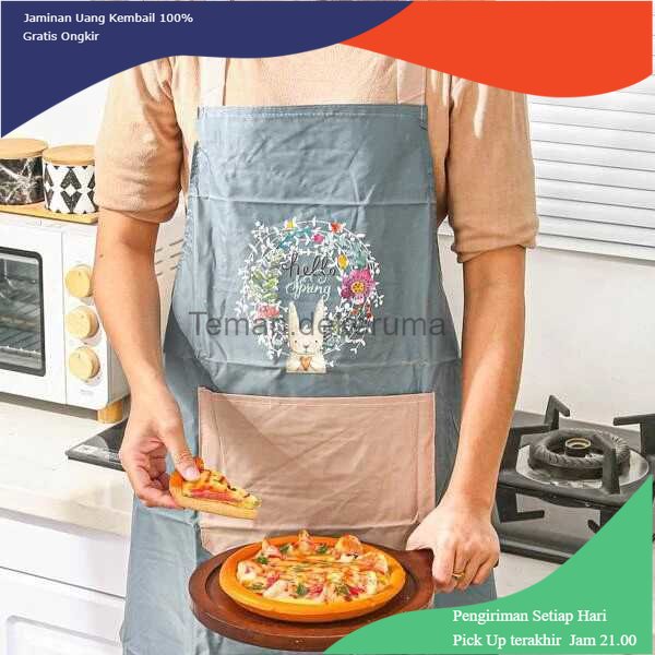 TD - DPR Swokii Celemek Dapur Anti Minyak Waterproof Pocket Apron - SW65