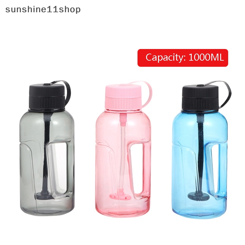 Sho Botol Air Bertulang Genggam Portabel 1000ml Outdoor Sport travel Bottle N