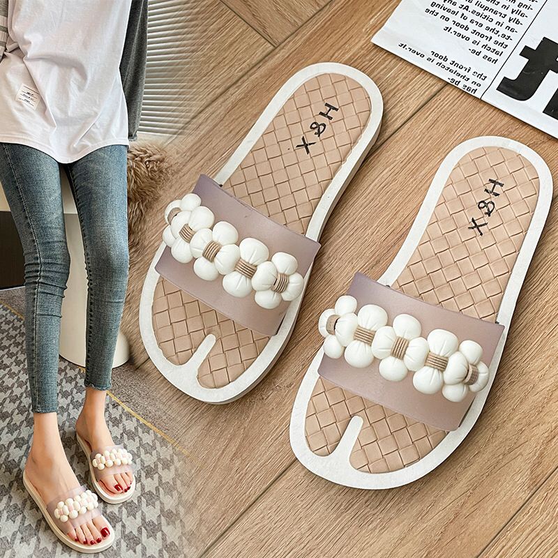 CUCI GUDANG GROSIRTAS TG0543 Sandal Slop Jelly Wanita Import Terbaru Motif Bunga Lucu